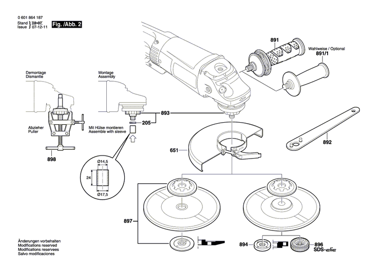 New Genuine Bosch 1607000734 Bearing Flange