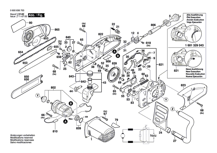 New Genuine Bosch 1607000A37 Alternating-Current Motor