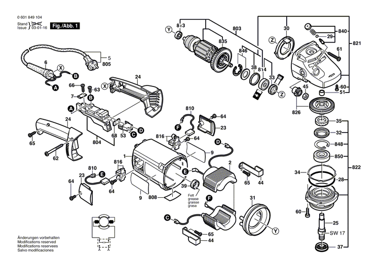 New Genuine Bosch 1607000C00 Gear Housing