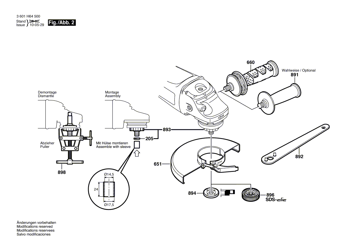 New Genuine Bosch 1607000C27 Gear Housing