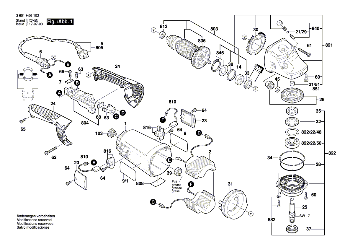 New Genuine Bosch 1607000C3A Gear Housing