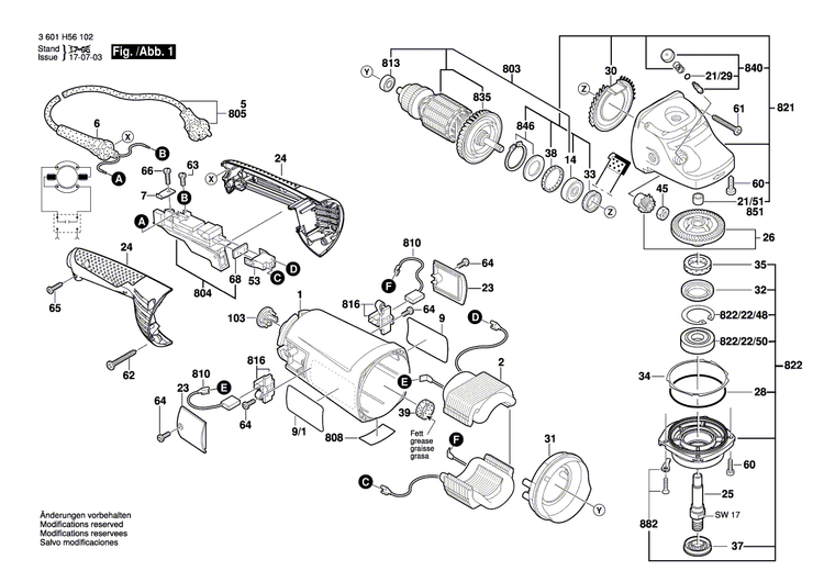 New Genuine Bosch 1607000C3A Gear Housing