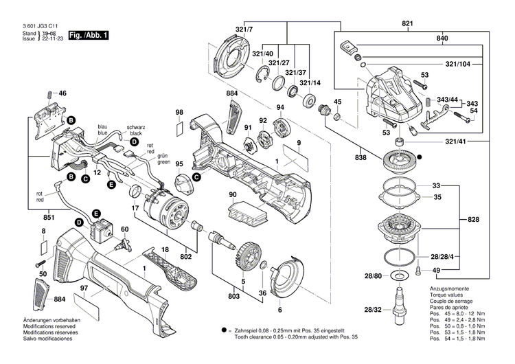 New Genuine Bosch 1607000CA6 Gear Housing