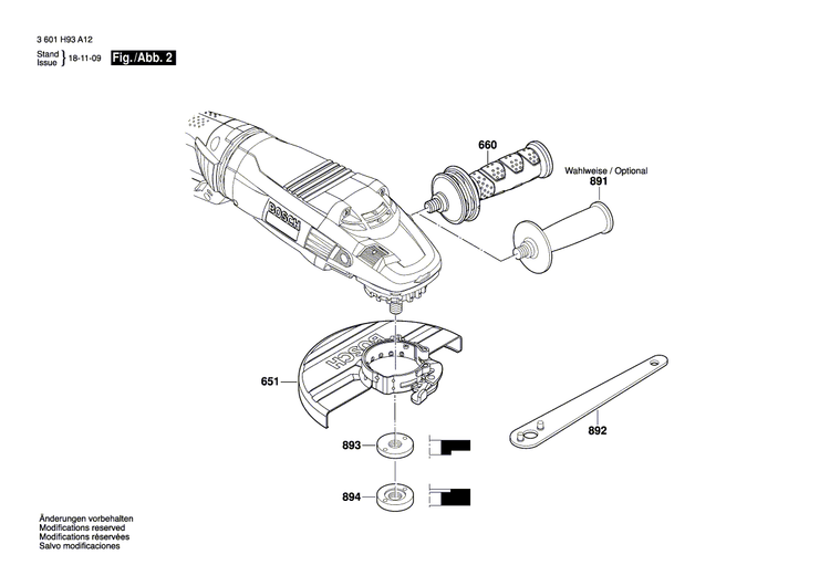 New Genuine Bosch 1607000CU6 Grinding Spindle