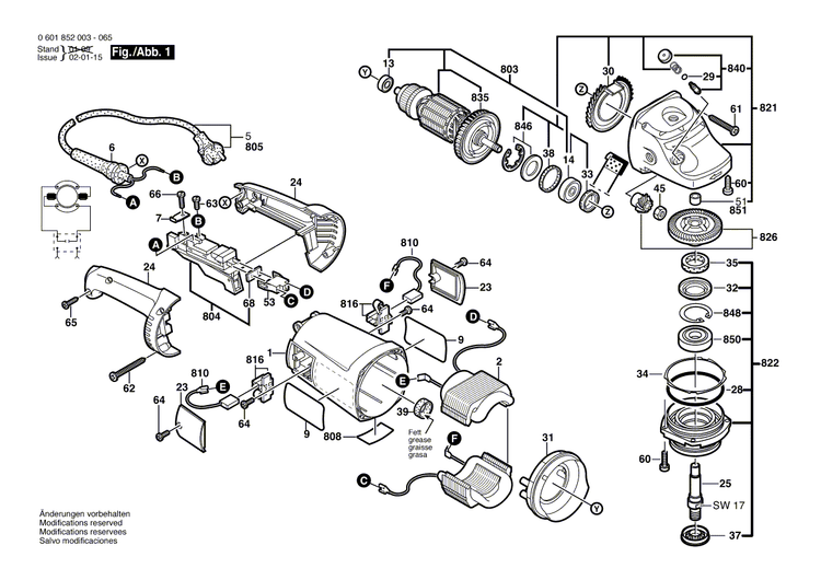 New Genuine Bosch 1607000CV1 Bevel Gear Set