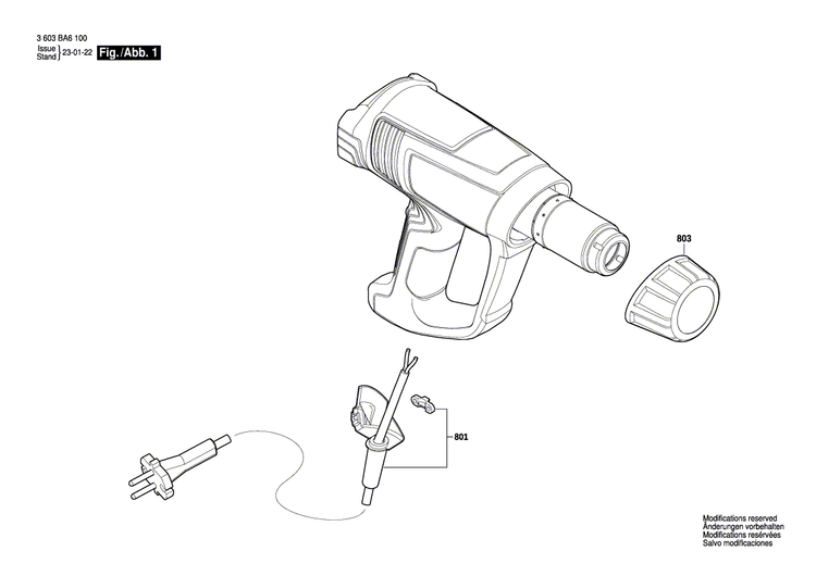 New Genuine Bosch 1607000CW2 Protective Tube