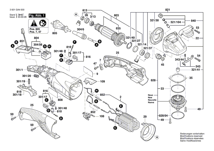 New Genuine Bosch 1607000D1F Gear Housing