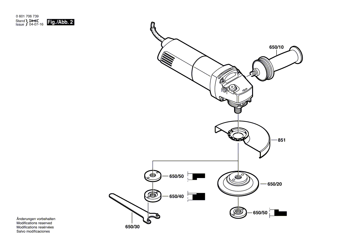 New Genuine Bosch 1607000D6B Grinding Spindle