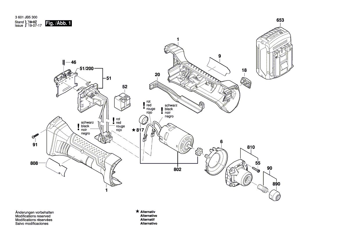 New Genuine Bosch 1607000D8D DC motor