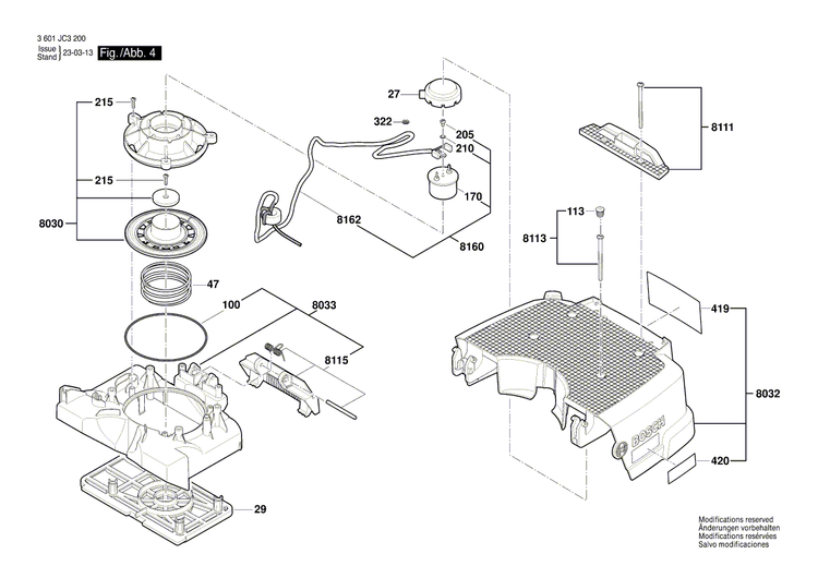 New Genuine Bosch 1607000D8X Support