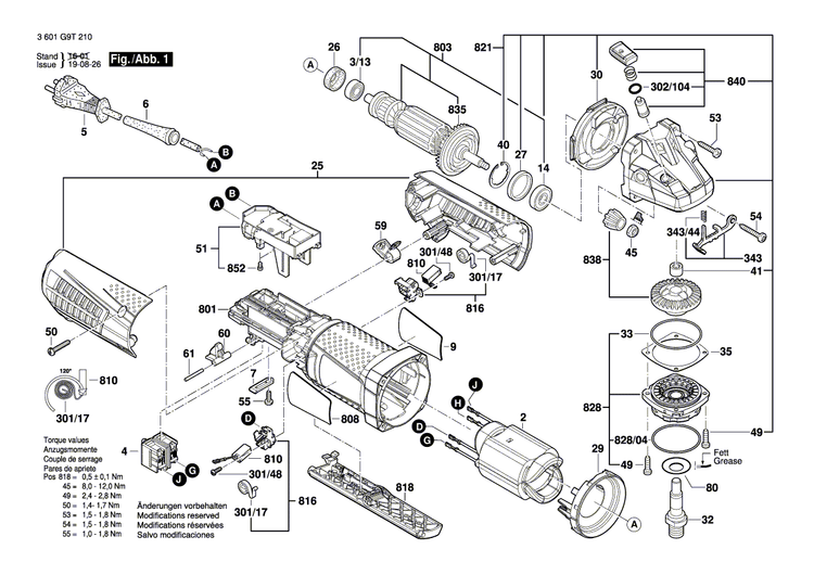 New Genuine Bosch 1607000D99 Motor Housing