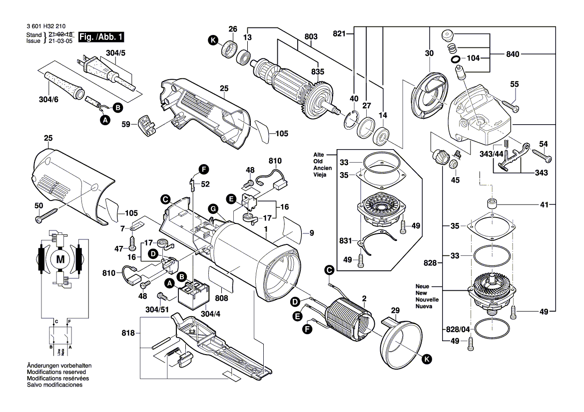 New Genuine Bosch 1607000E1E Bearing Flange
