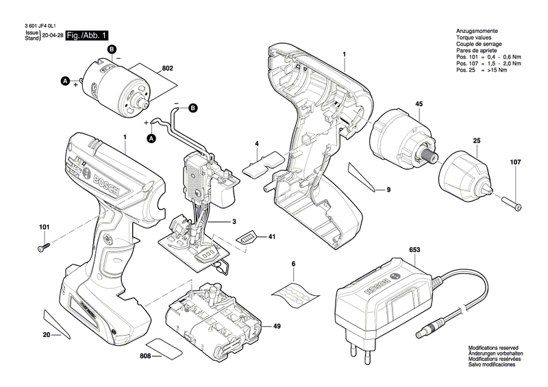 New Genuine Bosch 1607000E3M Battery Set