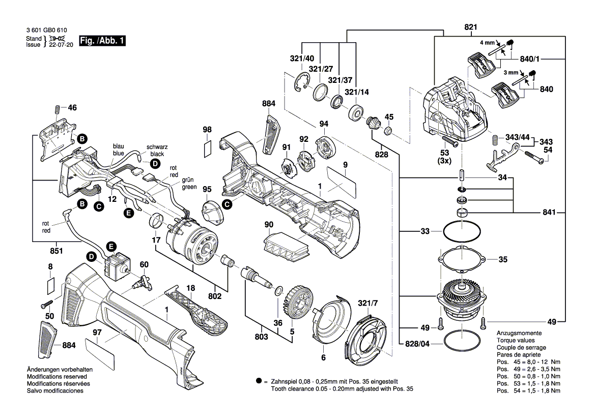 New Genuine Bosch 1607000EA2 Gear Housing