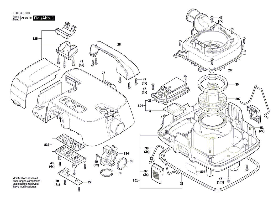 New Genuine Bosch 1607000ED7 Electronic Assembly