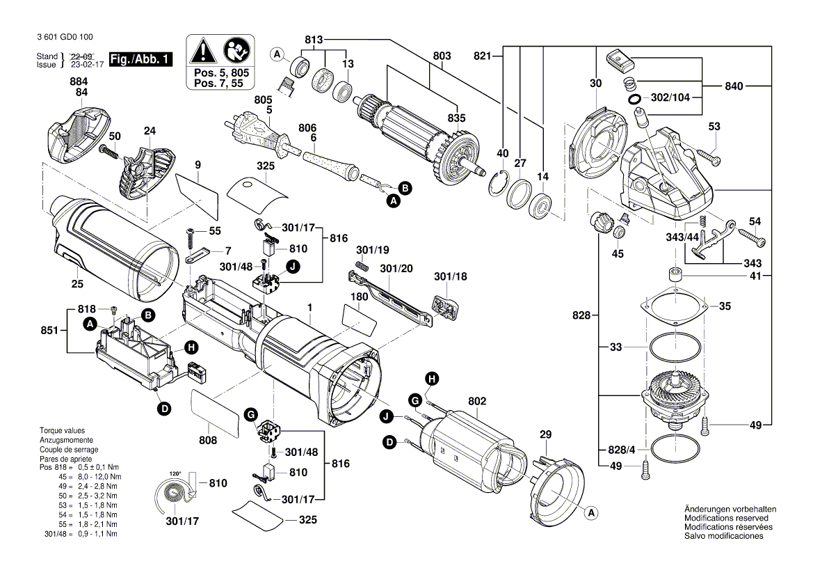 New Genuine Bosch 1607000EJ8 Carbon-Brush Set