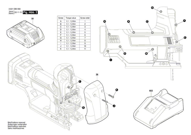New Genuine Bosch 1607000EX0 Gear Unit