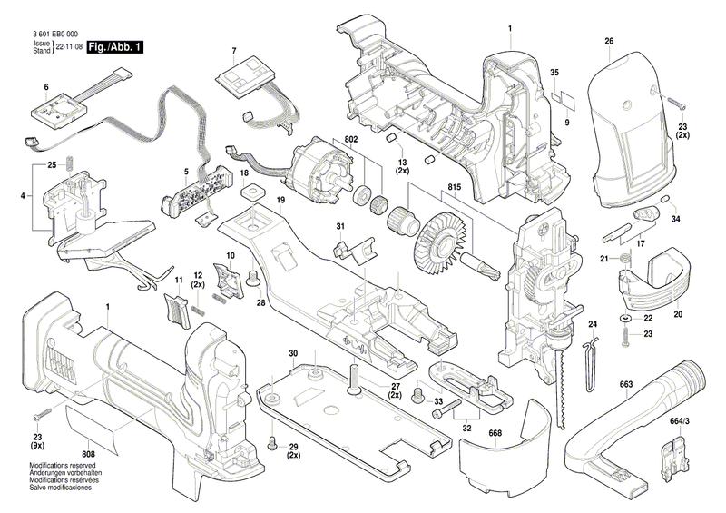 New Genuine Bosch 1607000EX0 Gear Unit