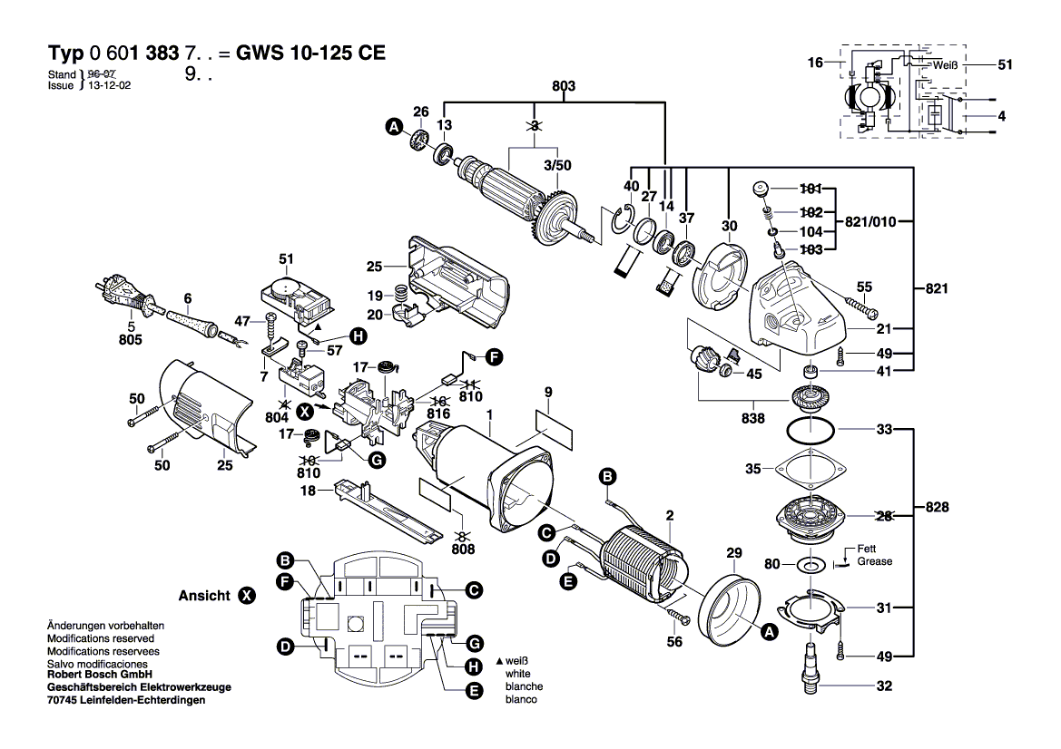 New Genuine Bosch 1607000F0P Field