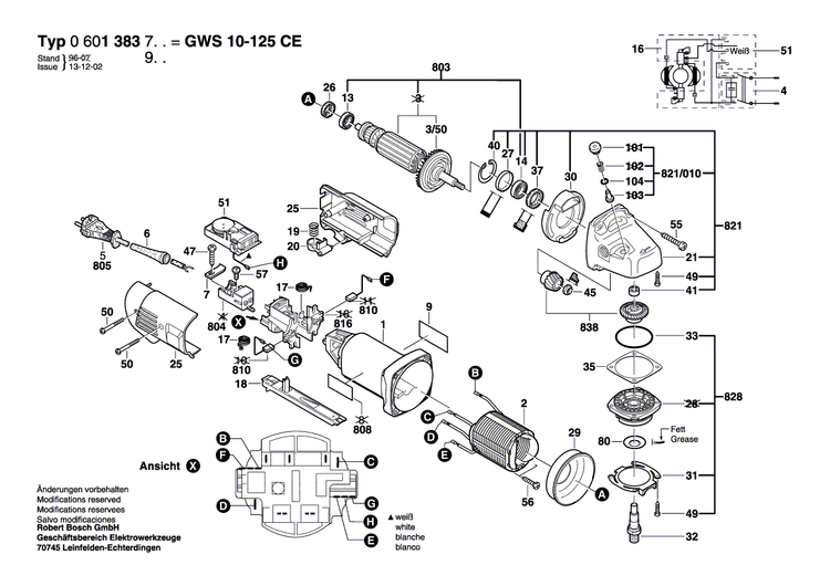 New Genuine Bosch 1607000F0P Field