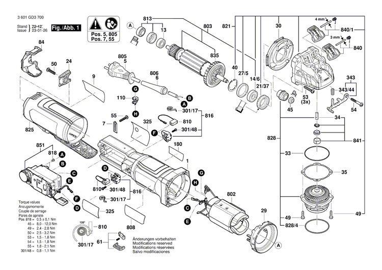 New Genuine Bosch 1607000F2H Switch Set