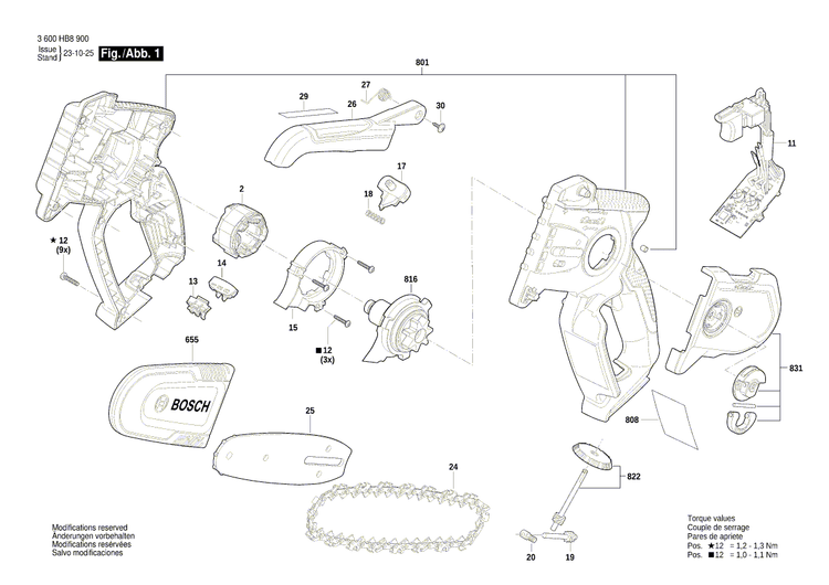 New Genuine Bosch 1607000F3E Housing Assembly