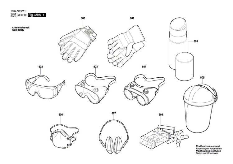 New Genuine Bosch 1607031C10 Protective Glove