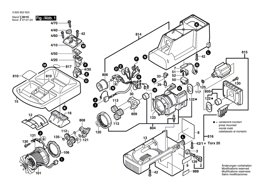 New Genuine Bosch 1607200154 On-Off Switch