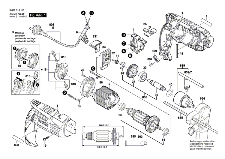 New Genuine Bosch 1607200272 Switch