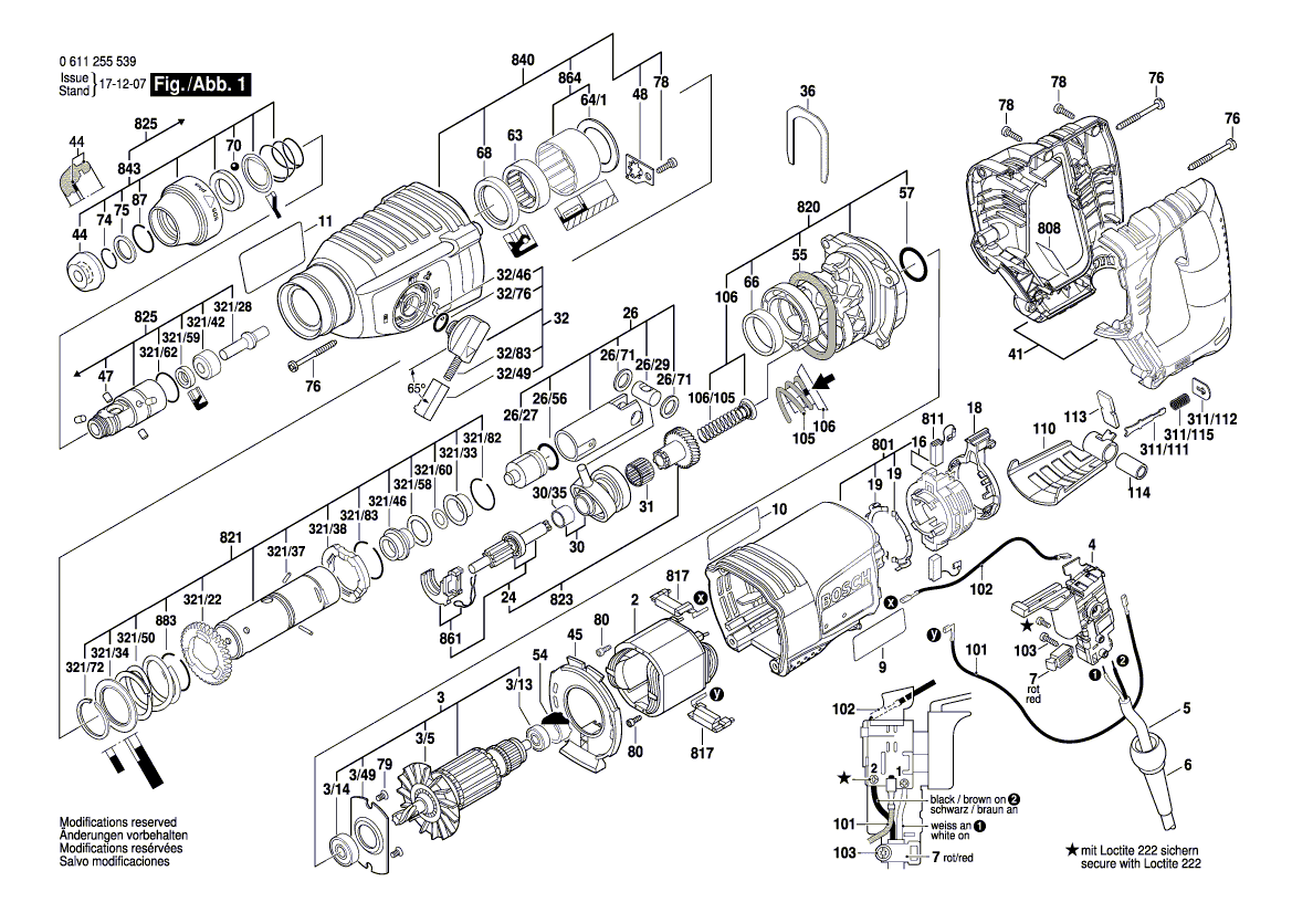 New Genuine Bosch 160720030T Switch