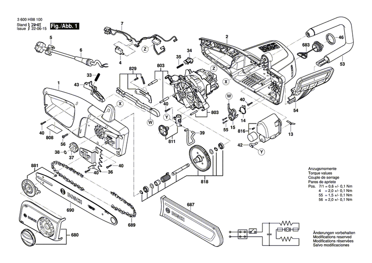 New Genuine Bosch 160720035H Switch