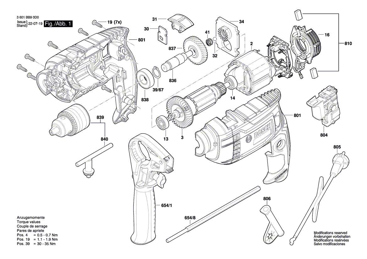 New Genuine Bosch 1607200371 Switch