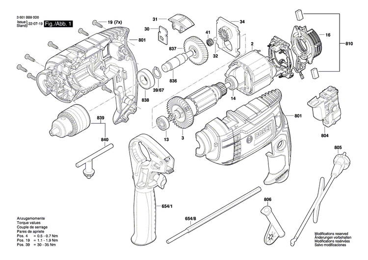 New Genuine Bosch 1607200371 Switch