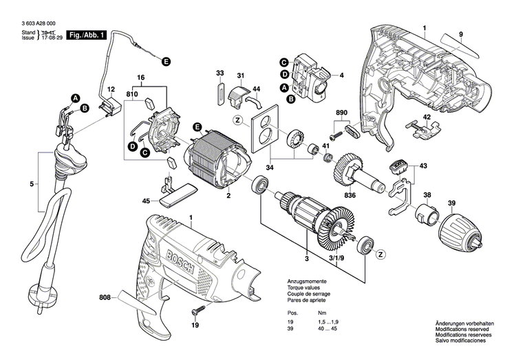 New Genuine Bosch 1607200503 Switch