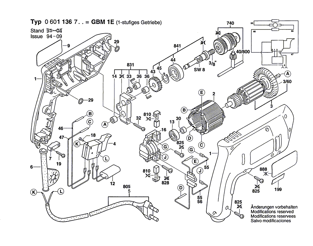 New Genuine Bosch 1608571047 Key Chuck