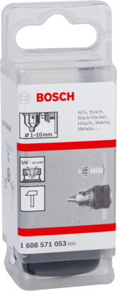 New Genuine Bosch 1608571053 Keyed Drill Chuck For rotary drills/drivers, For