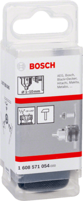 New Genuine Bosch 1608571054 Keyed Drill Chuck For rotary drills/drivers, For