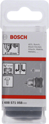 New Genuine Bosch 1608571058 Keyed Drill Chuck For rotary drills/drivers, For