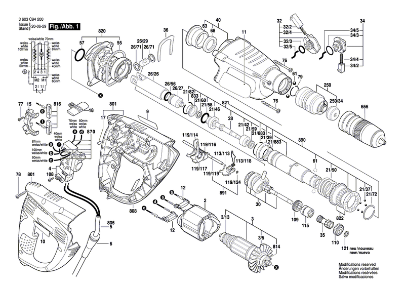 New Genuine Bosch 1608572032 Keyless Chuck