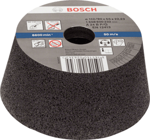 New Genuine Bosch 1608600232 Conical Cup Wheel for Metal For large angle