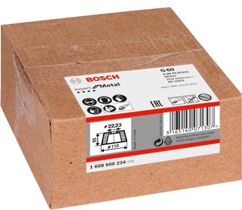 New Genuine Bosch 1608600234 Conical Cup Wheel for Metal For large angle