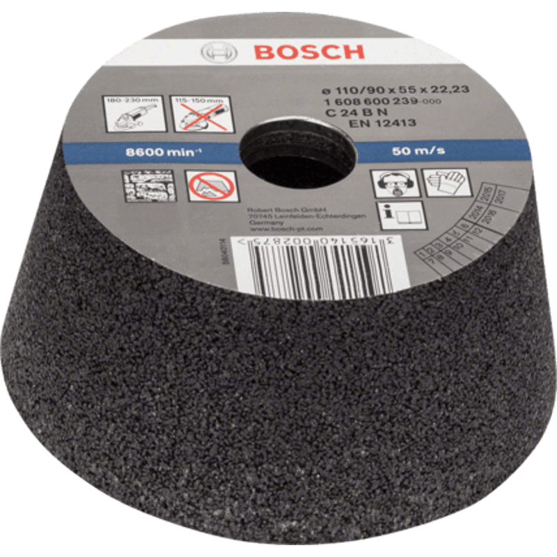 New Genuine Bosch 1608600239 Conical Cup Wheel for Stone For large angle