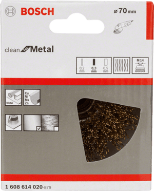New Genuine Bosch 1608614020 Clean for Metal Wire Cup Brush, Crimped Wire,