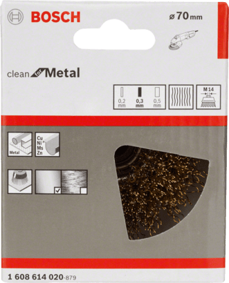 New Genuine Bosch 1608614020 Clean for Metal Wire Cup Brush, Crimped Wire,