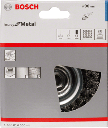 New Genuine Bosch 1608622029 Heavy for Metal Wire Cup Brush, Knotted Wire For