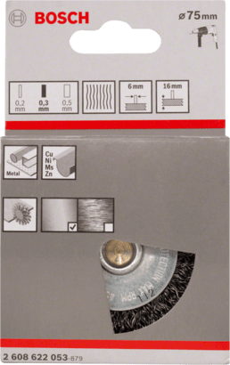 New Genuine Bosch 1609200273 Wire Wheel, Crimped Wire For rotary