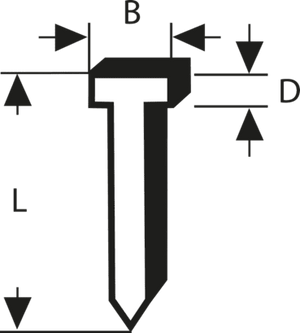 New Genuine Bosch 1609200378 Nail, Type 47 For Cordless / Pneumatic Staplers,