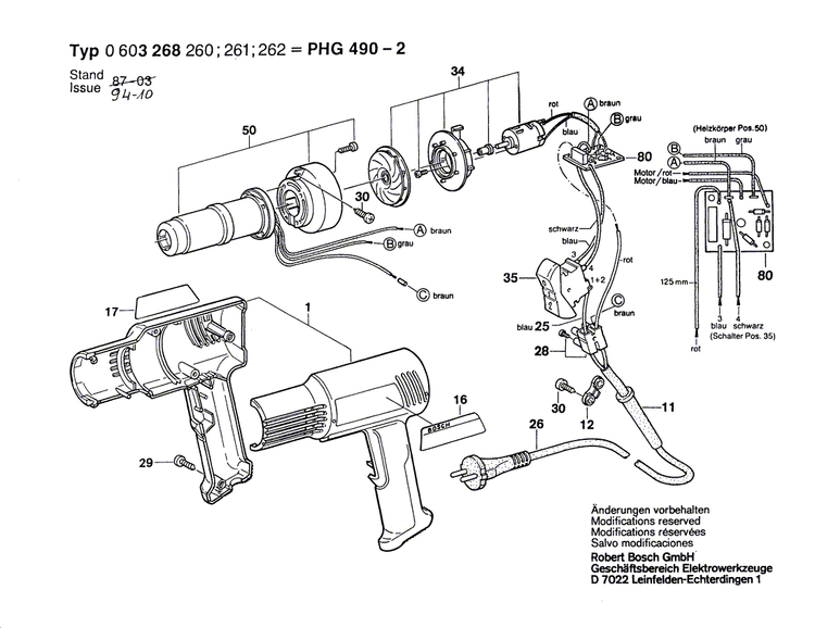 New Genuine Bosch 1609201572 DC motor