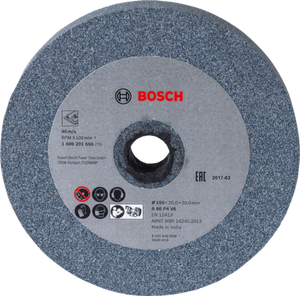 New Genuine Bosch 1609201650 Grinding Wheel for Double-Wheeled Bench Grinders
