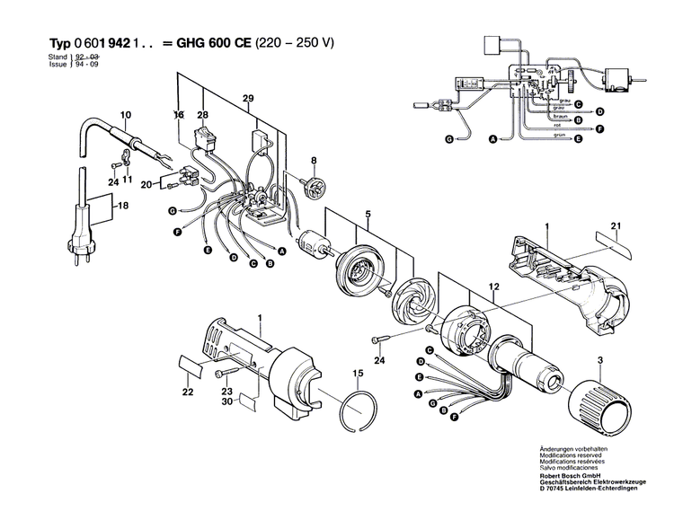 New Genuine Bosch 1609202269 DC motor
